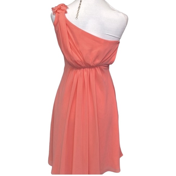 David’s Bridal One Shoulder Pink Dress - Picture 4 of 5